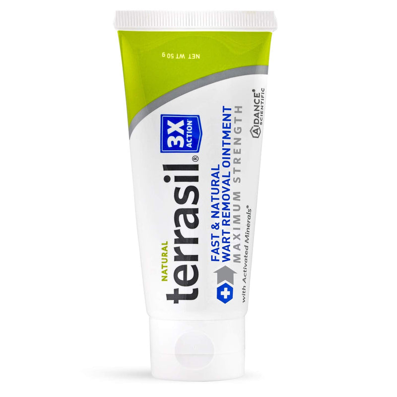 [Australia] - Terrasil Wart Remover Max Ointment - Safe for Sensitive Skin Natural Pain Free Salicylic Acid Free Patented Treatment for Plantar Genital Facial Warts (50gm) 