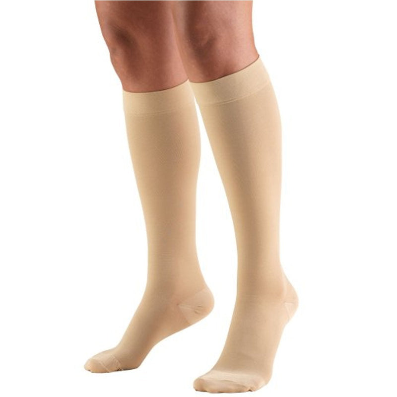 [Australia] - Truform 15-20 mmHg Compression Stockings for Men and Women, Knee High Length, Closed Toe, Beige, Medium Medium (1 Pair) 