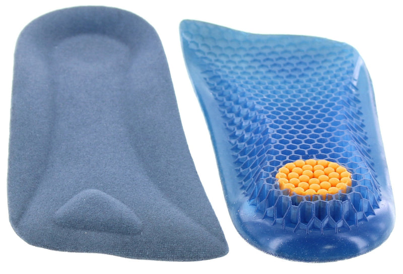 [Australia] - Honeycomb Gel Half Insole for Women - 1/2 inch Taller Height Increase Heel Lift Cushion Insert - Leg Discrepancy Balancer 