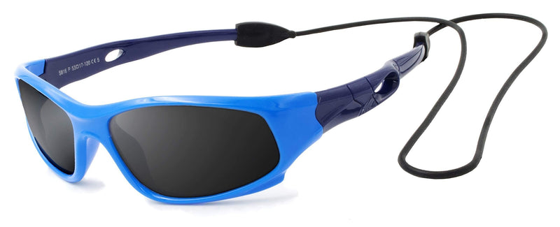[Australia] - VATTER TR90 Unbreakable Polarized Sport Sunglasses For Kids Boys Girls Youth Blue/Blue As the pictures 
