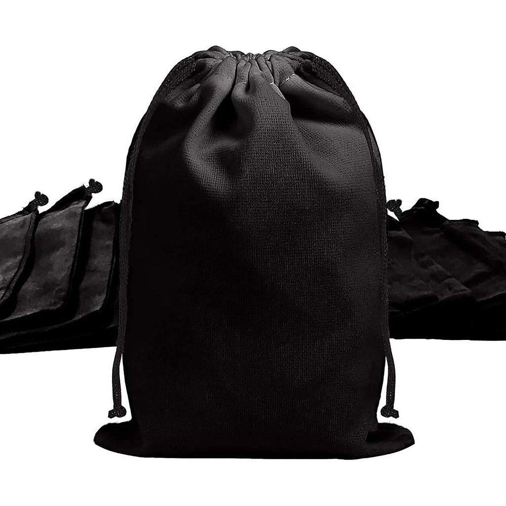 [Australia] - RUTICH Pack of 25 Large 6.75" X4.75" Pouch Bags - Elegant Velvet Drawstring Bags Jewelry Pouches for Jewelry, Gifts, Event Supplies (Black) Black 