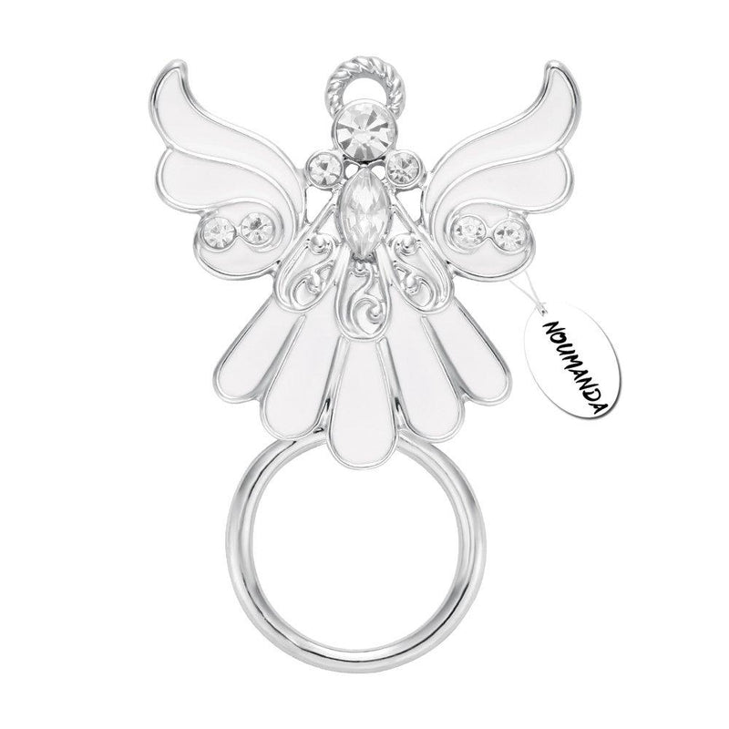 [Australia] - NOUMANDA Rhinestone Crystal Angel Wings Eyeglass Holder&Brooches Pin 