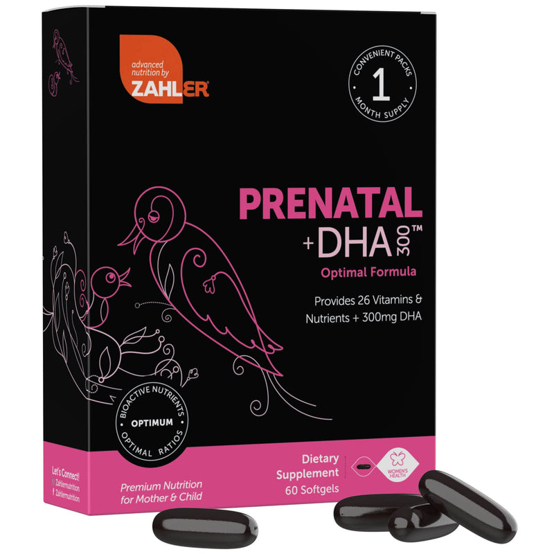 [Australia] - Zahler Prenatal Vitamin with DHA & Folate - DHA Supplements & Prenatal Multivitamin for Mother and Child - Kosher Prenatal DHA Prenatal Vitamins with Iron, Pre Natal Softgels 60 Count 60 Count (Pack of 1) 