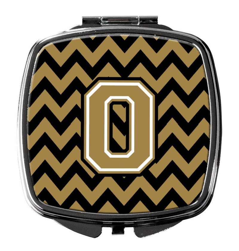 [Australia] - Caroline's Treasures Letter O Chevron Black and Gold Compact Travel Mirrors, Multicolor 