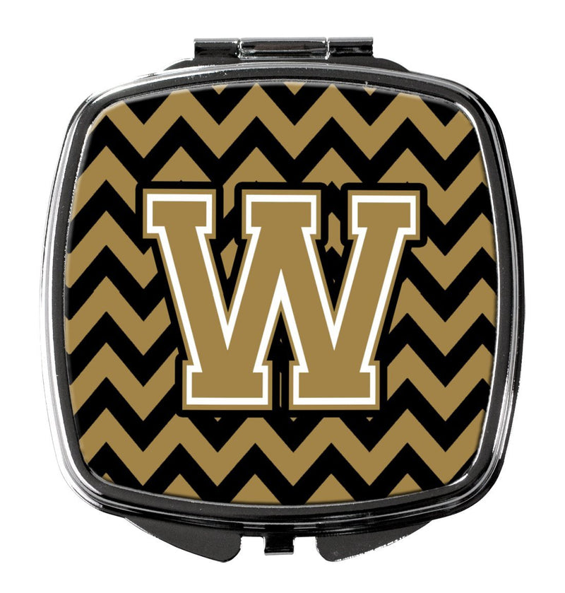 [Australia] - Caroline's Treasures Letter W Chevron Black and Gold Compact Travel Mirrors, Multicolor 