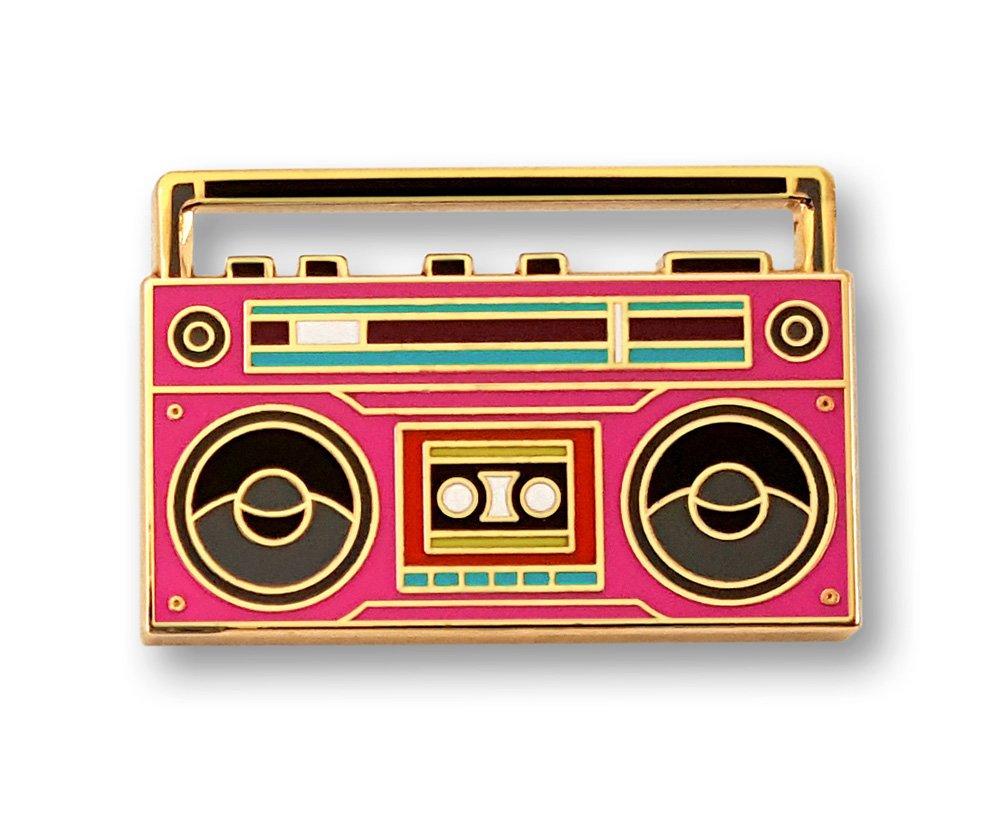 [Australia] - Pinsanity Retro Boombox Enamel Lapel Pin 