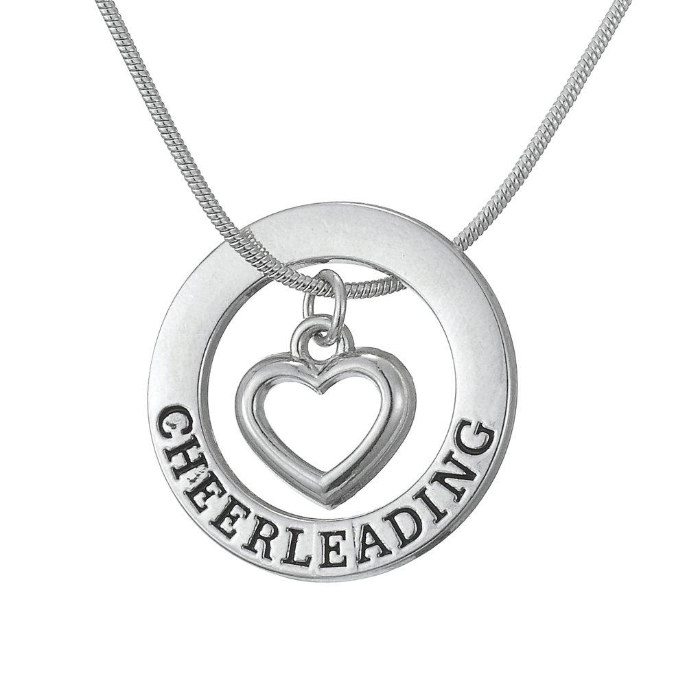 [Australia] - TEAMER Love Cheerleading Pendant Cheer Cheerleader Necklace Gifts Jewelry for Girls Teens Women 