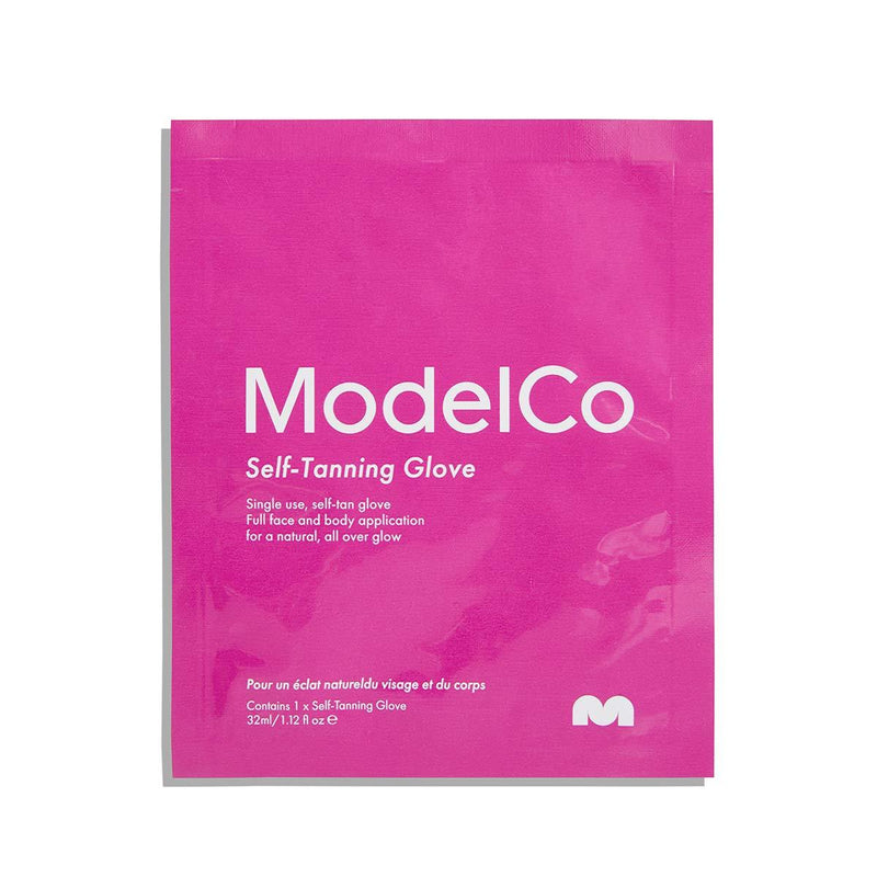 [Australia] - ModelCo Self-Tanning Glove - Single-Use Glove - Full Face & Body Application for Natural, All-Over Glow - Vegan, Gluten Free, Cruelty Free - 1 Mitt 