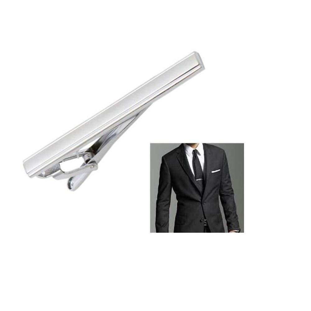 [Australia] - Men's Tie Clip Stainless Steel Metal Simple Necktie Tie Bar Clasp Clip Clamp Pins Sliver Color For Men Business&Party Wedding Best Gift 