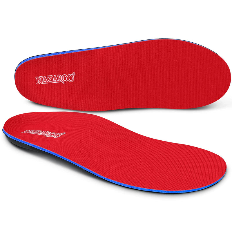 [Australia] - Shoe Insoles Arch Support Inserts Orthotic Insoles for Plantar Fasciitis, Flat Feet, High Arch, Pronation, Heel Spurs & Foot Pain Mens 16 - 16 1/2 Red 