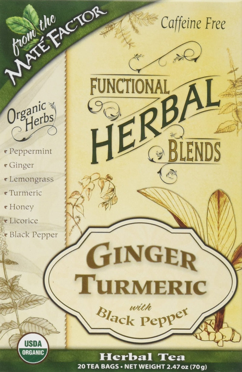 [Australia] - Mate Factor Functional Herbal Blends - Ginger Turmeric with Black Pepper 20 Bag(S) 
