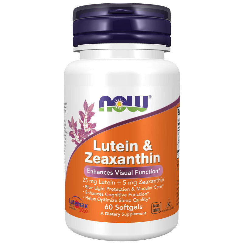 [Australia] - NOW Supplements, Lutein & Zeaxanthin with 25 mg Lutein and 5 mg Zeaxanthin, 60 Softgels 