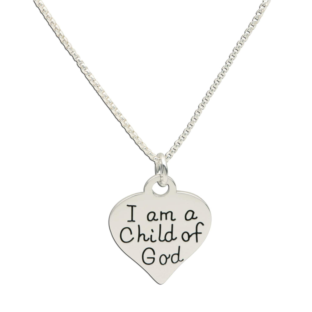 [Australia] - Children's Sterling Silver"I Am a Child of God" Heart Necklace, 14" 