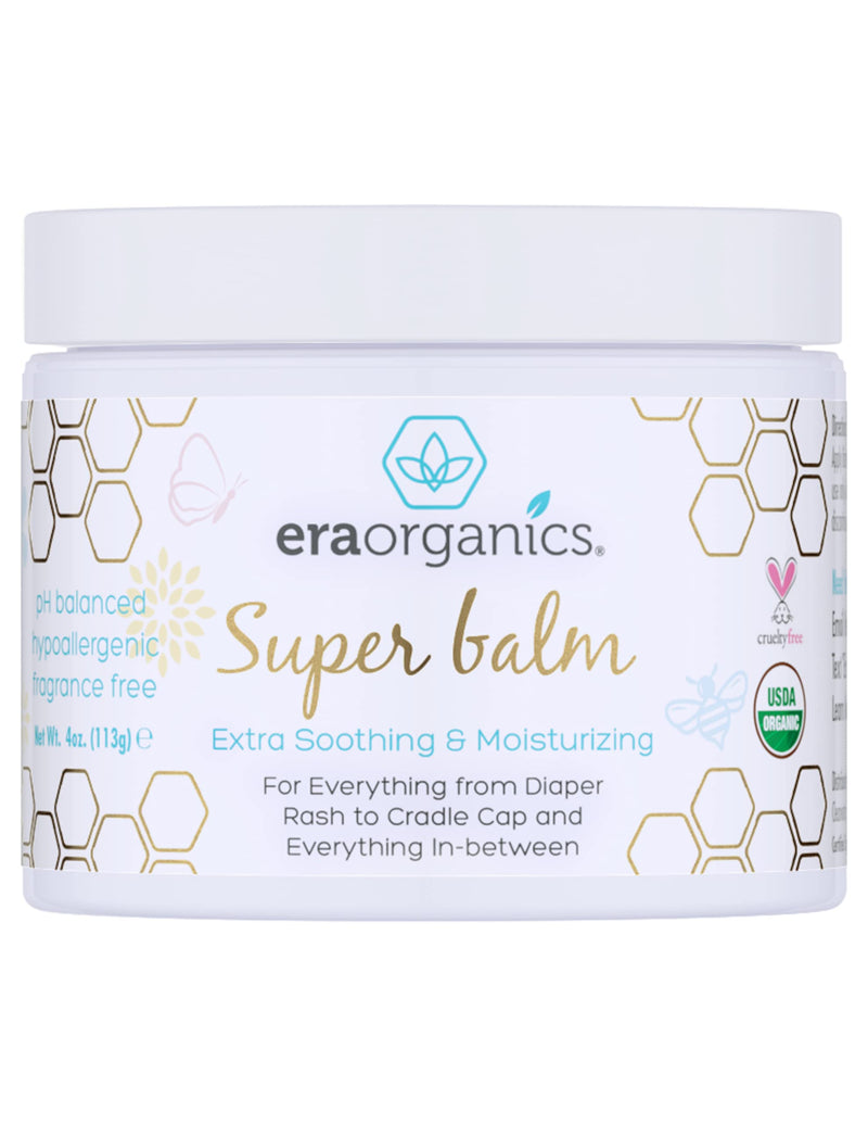 [Australia] - Era Organics Healing Ointment for Babies - USDA Certified Organic Natural Gentle Moisturizer for Sensitive Skin Prone To Baby Eczema, Cradle Cap (Infant Seborrheic Dermatitis), Rashes & Hives (4 oz.) 