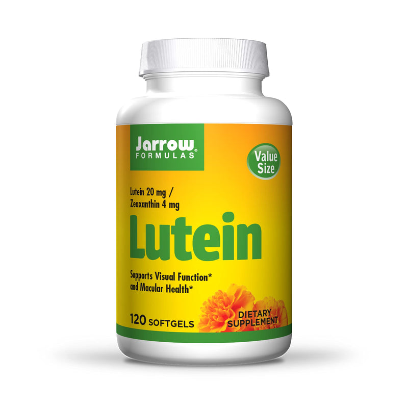 [Australia] - Jarrow Formulas Lutein 20 mg - 120 Softgels - Clinically Documented Eye Health & Support - with Zeaxanthin - 120 Servings 120 Count (Pack of 1) 