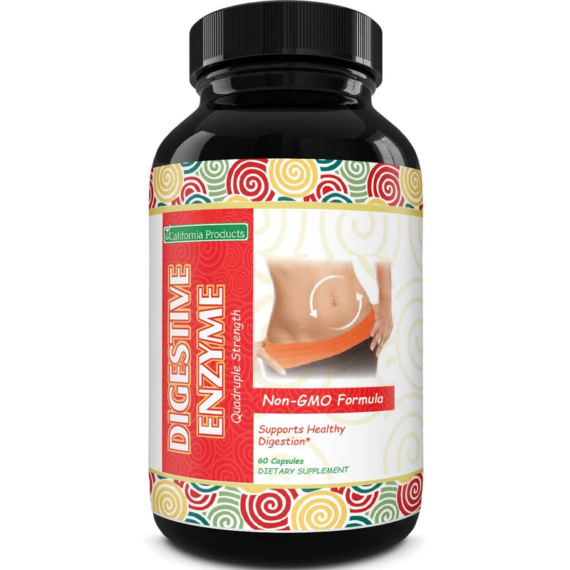 [Australia] - Pure Digestive Enzyme Capsules with Lipase Amylase Protease - Aids Digestive System Natural Immune System Booster - Breaks Down Carbohydrates Reduce Bloating Gas Digestive Enzymes Pills 