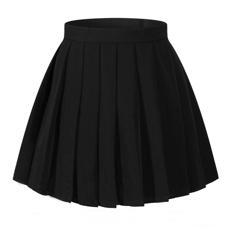 [Australia] - Beautifulfashionlife Women's Japan high Waisted Pleated Cosplay Costumes Skirts 0 Black 
