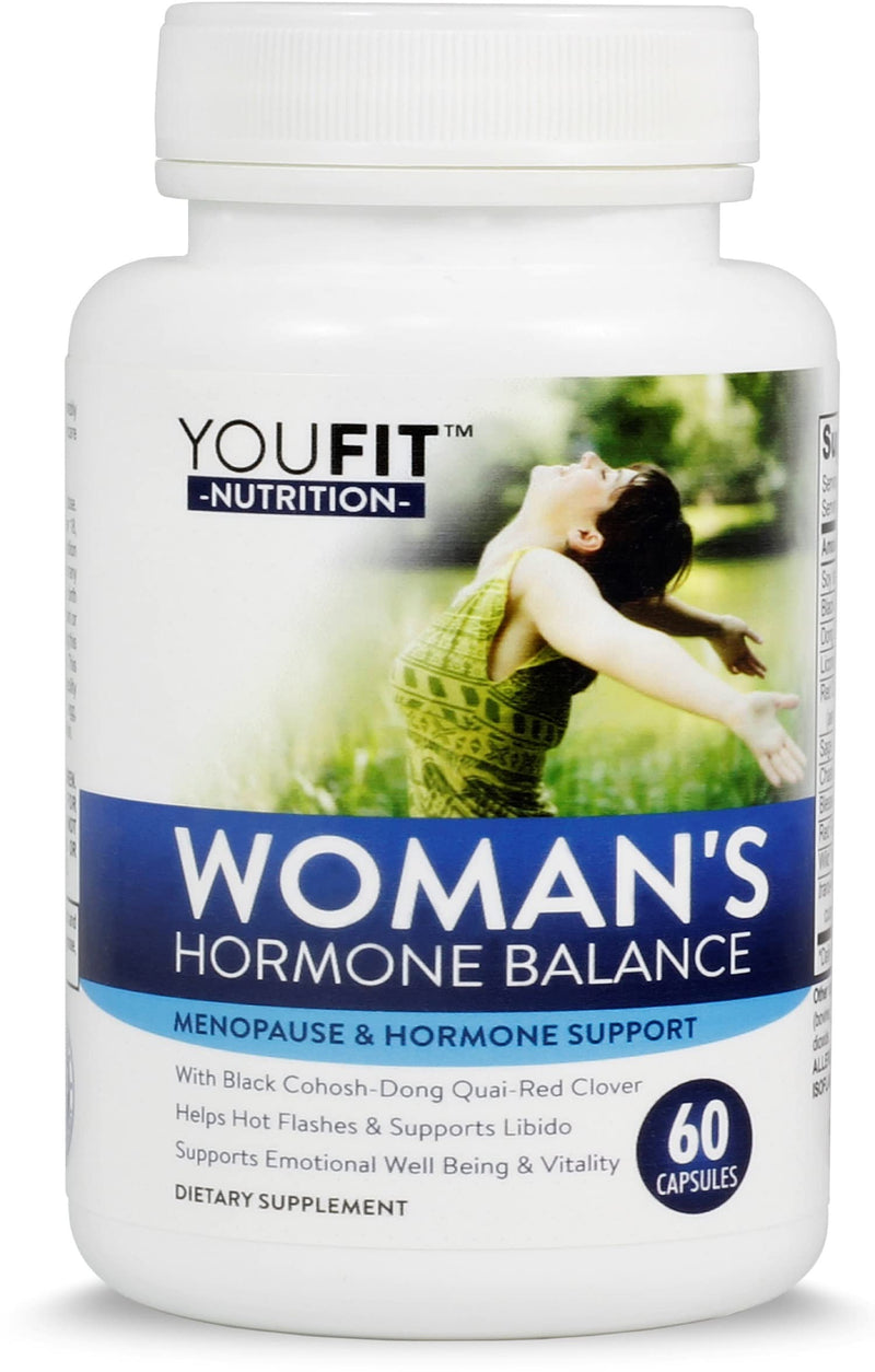 [Australia] - YouFit Nutrition Menopause Relief Capsules for Women - Natural Menopause Supplements for Women - Complete Day and Night Menopause Support - Reduces Hot Flashes, Stress, Night Sweats - 30 Servings 