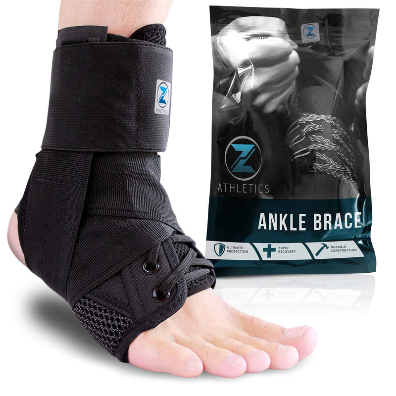 [Australia] - Zenith Ankle Brace, Lace Up Adjustable Support – for Running, Basketball, Injury Recovery, Sprain! Ankle Wrap for Men, Women, and Children Large (Pack of 1) 