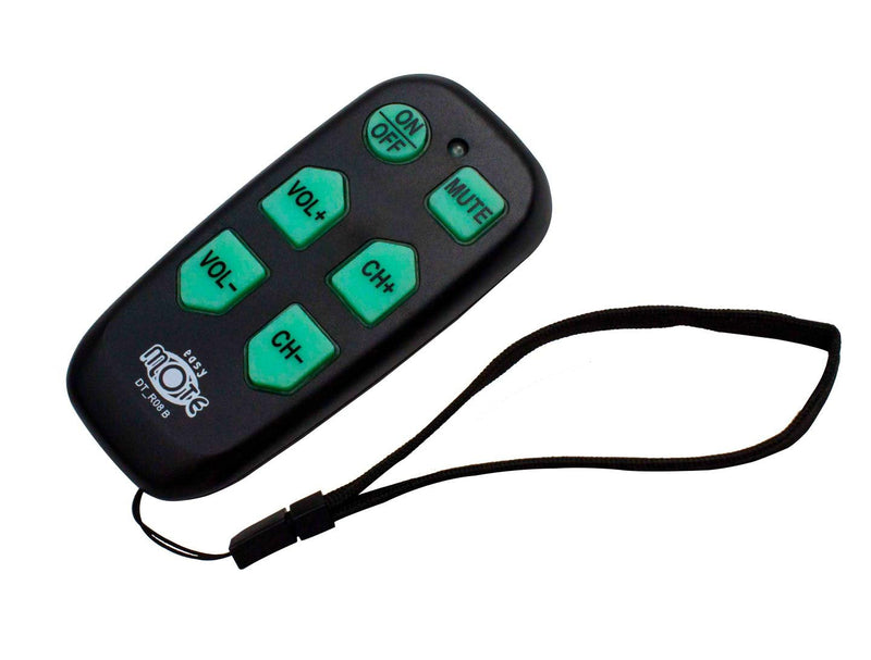 [Australia] - Universal Big Button TV Remote - DT-R08B EasyMote | Backlit, Easy Use, Smart, Learning Television & Cable Box Controller, Perfect for Assisted Living Elderly Care. Black TV Remote Control 