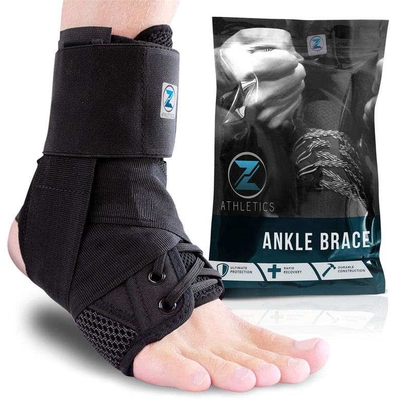 [Australia] - Zenith Ankle Brace, Lace Up Adjustable Support – for Running, Basketball, Injury Recovery, Sprain! Ankle Wrap for Men, Women, and Children Medium (Pack of 1) 