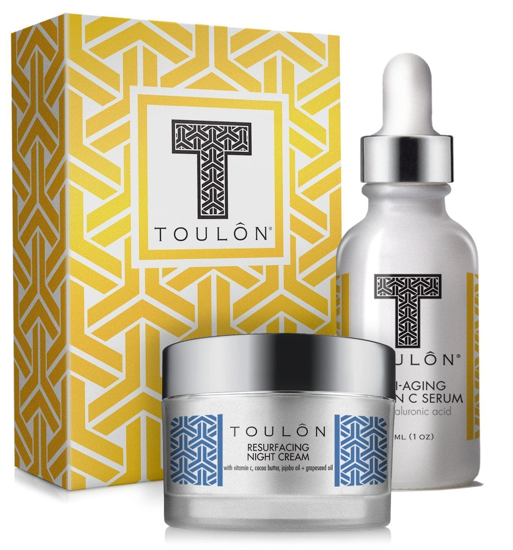 [Australia] - Vitamin C Anti Aging Skin Care Kits; Women Beauty Gifts: Vitamin C Serum with Hyaluronic Acid and Vit C Moisturizer for Face for Night & Day; Perfect Gift Set Kit 