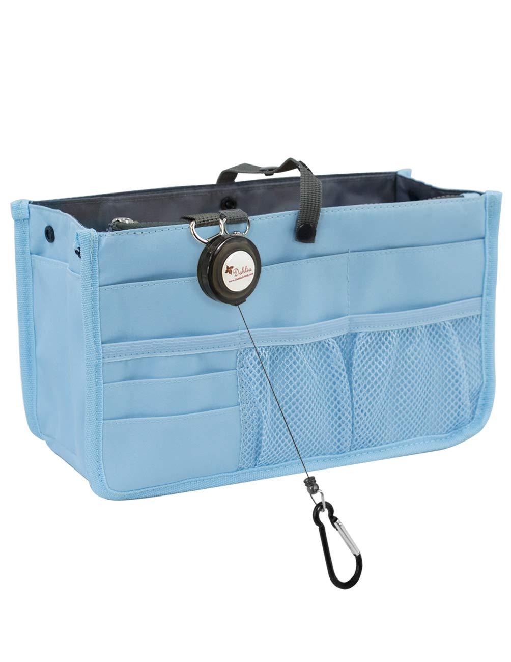 [Australia] - Dahlia's Patented Handbag Purse Organizer Insert - STURDY Flexible Blue 