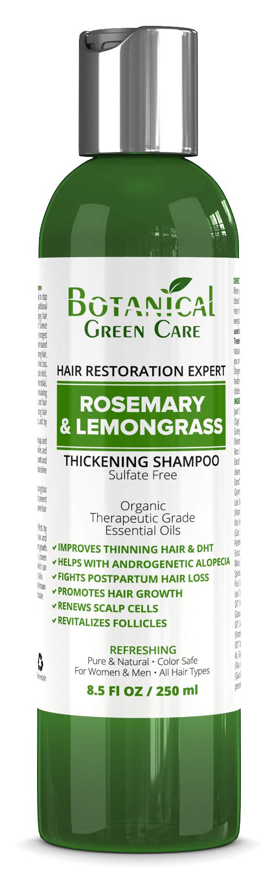 [Australia] - Hair Growth / Anti-Hair Loss Sulfate-Free Shampoo “Rosemary & Lemongrass”. Alopecia Prevention and DHT Blocker. Doctor Developed. NEW 2018 FORMULA! 