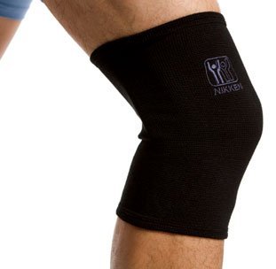 [Australia] - Black Knee Compression Sleeve (1824) - Elastic Support for Pain Relief - Knee Brace for Sports Like Basketball Running Gym Workout - Knee Brace for Men and Women - Medium 
