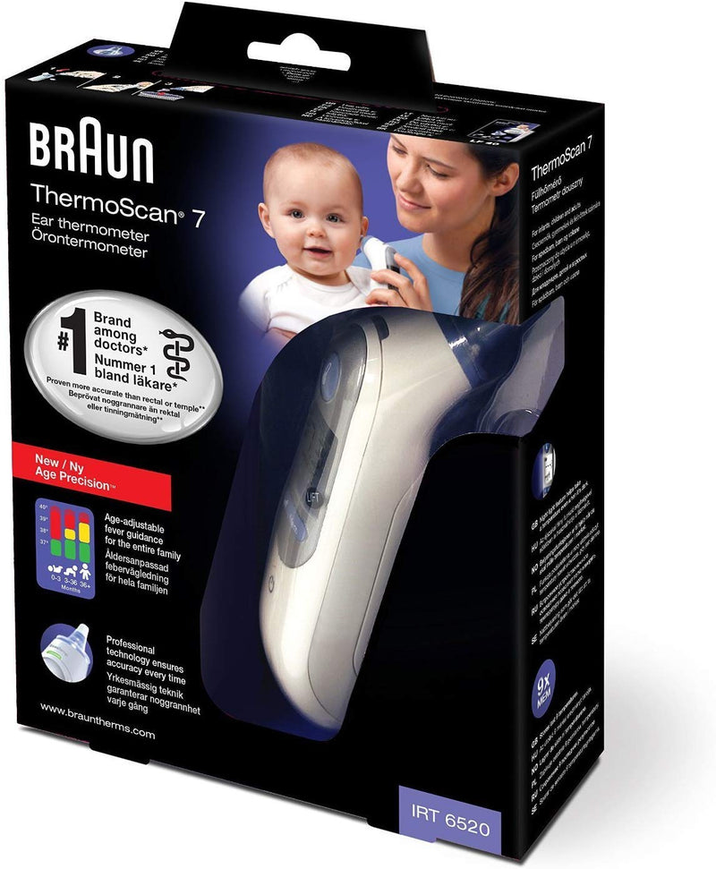 [Australia] - Braun Thermoscan 7 IRT6520 Thermometer (European Version),Clear 