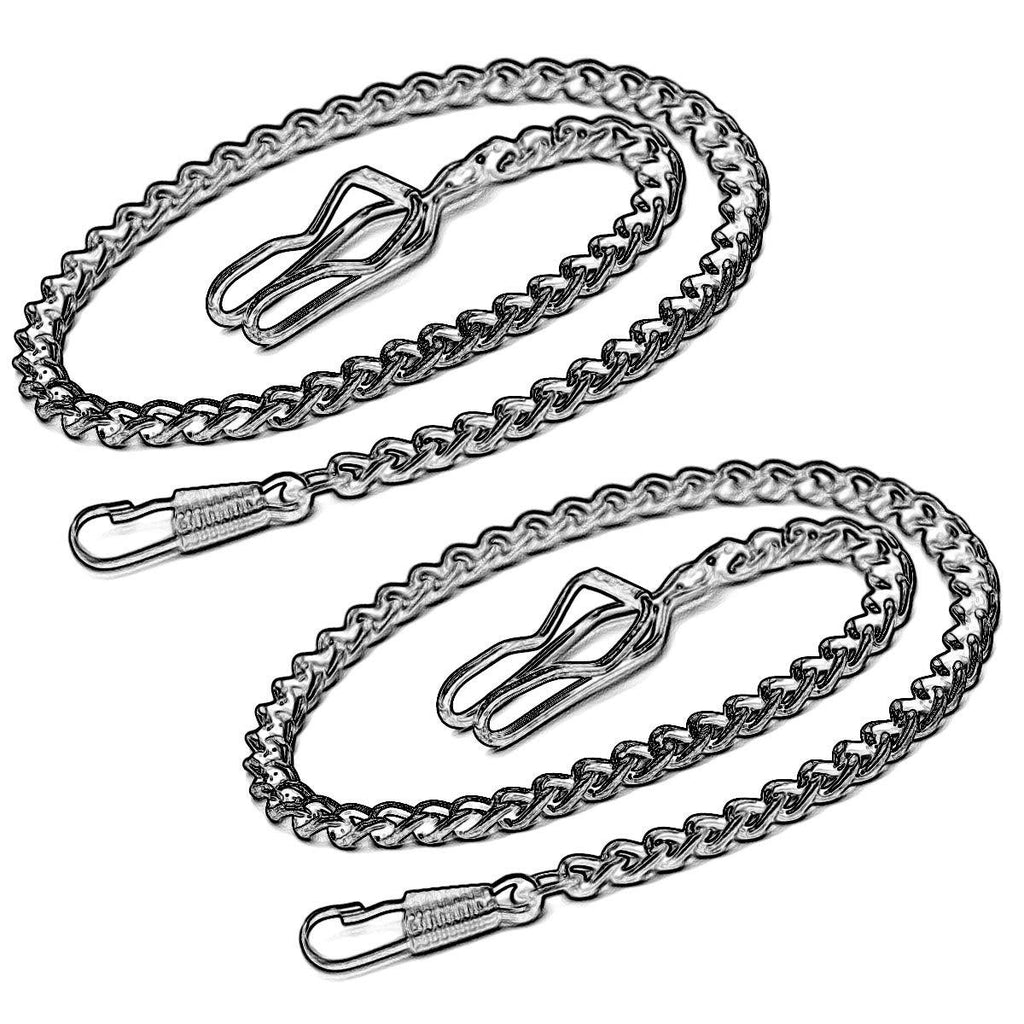 [Australia] - Finov 14.5" Antique Bronze Alloy Pocket Watch Chain Set of 2 