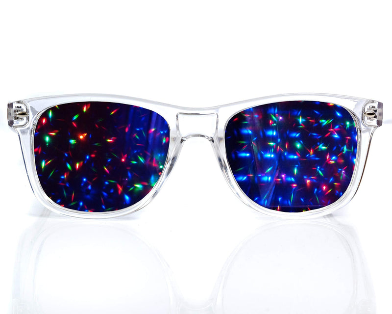 [Australia] - Premium Starburst Diffraction Glasses - Ideal for Raves, Festivals, and More Clear Star Burst - Clear 