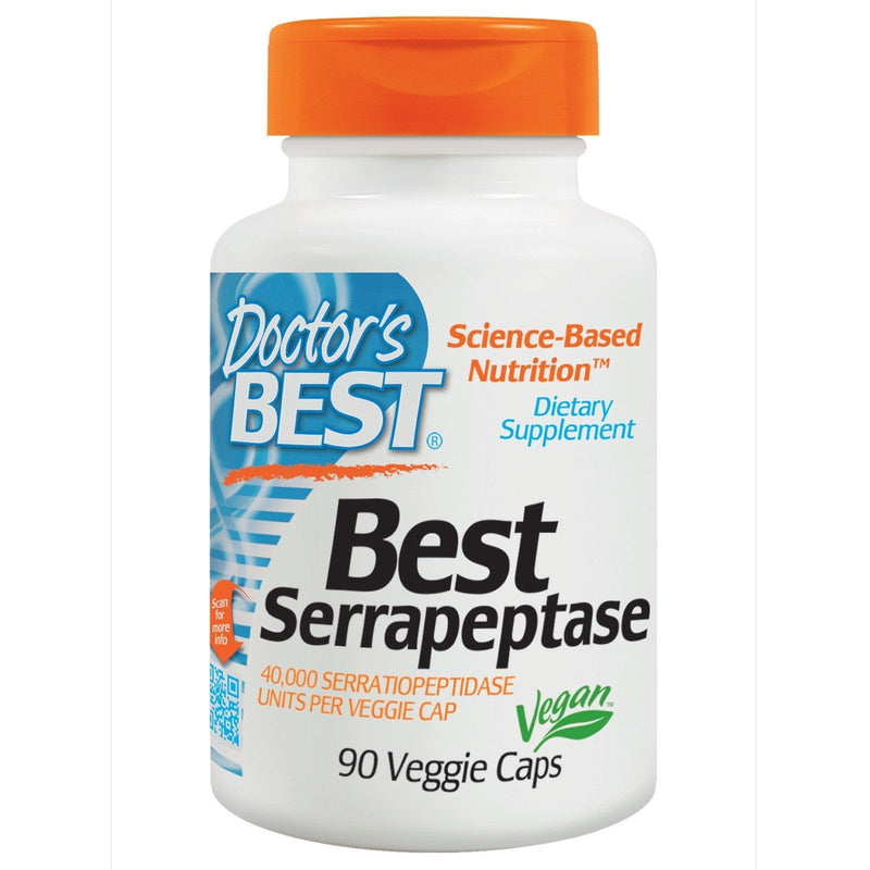[Australia] - Doctor's Best, Best Serrapeptase, 90 Veggie Caps - 2pc 