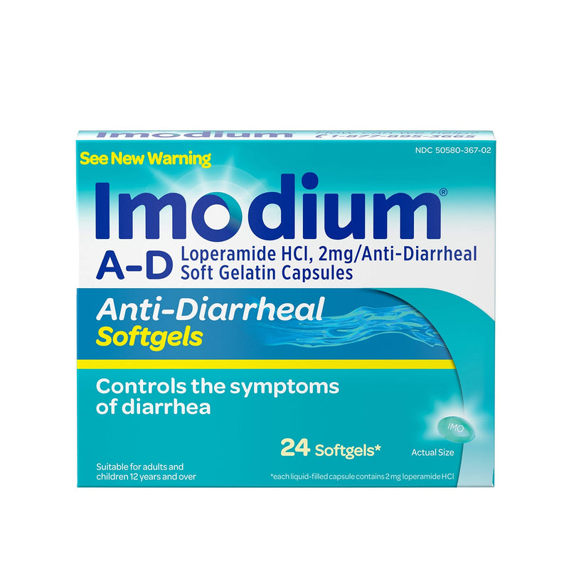 [Australia] - Imodium A-D Anti-Diarrheal Medicine Softgels with Loperamide Hydrochloride, 24 ct. 