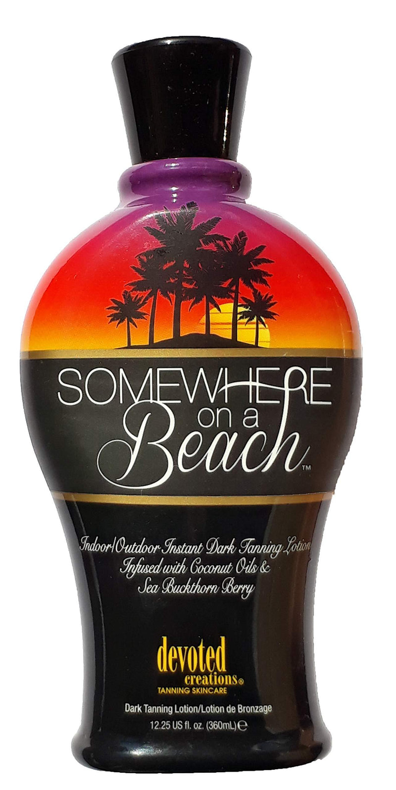 [Australia] - Somewhere on a Beach, Indoor Outdoor, Instant Dark Tanning Lotion 12.25 Ounce 