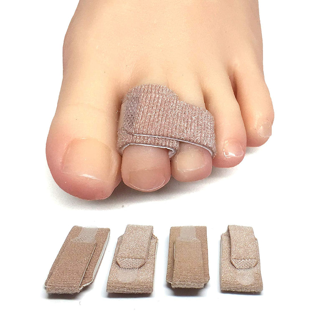 [Australia] - ZenToes Broken Toe Wraps, Cushioned Bandages Hammer Toe Separator Splints, 1 Pack, 4 Count 
