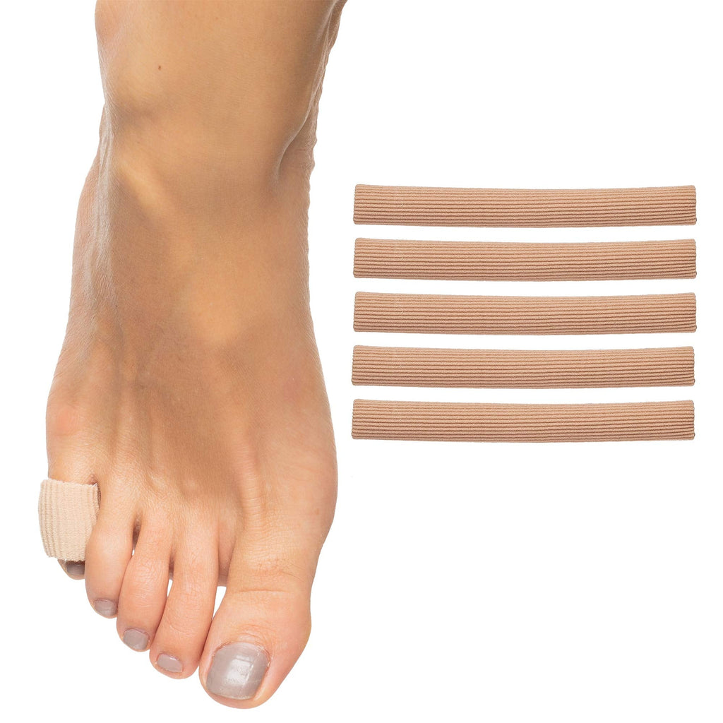 [Australia] - ZenToes Toe Tubes - Fabric Sleeve Protectors with Gel Lining - 5 Tube Sleeve Set - 29" of Gel Lined Tubing, Size Small (1/2 Inch Diameter) Small (Pack of 5) 