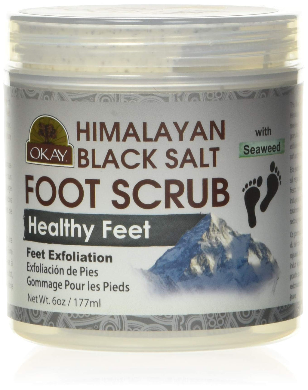 [Australia] - Okay Himalayan Black Salt with Seaweed Foot Scrub, 6 Ounce 