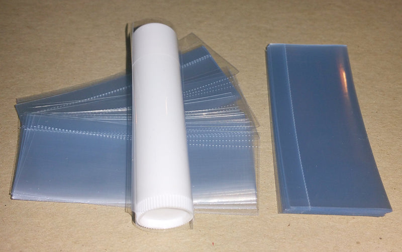 [Australia] - 100 Clear Shrink Wrap Bands Sleeves for Lip Balm (Chapstick) Tubes - Vertical Perforation 