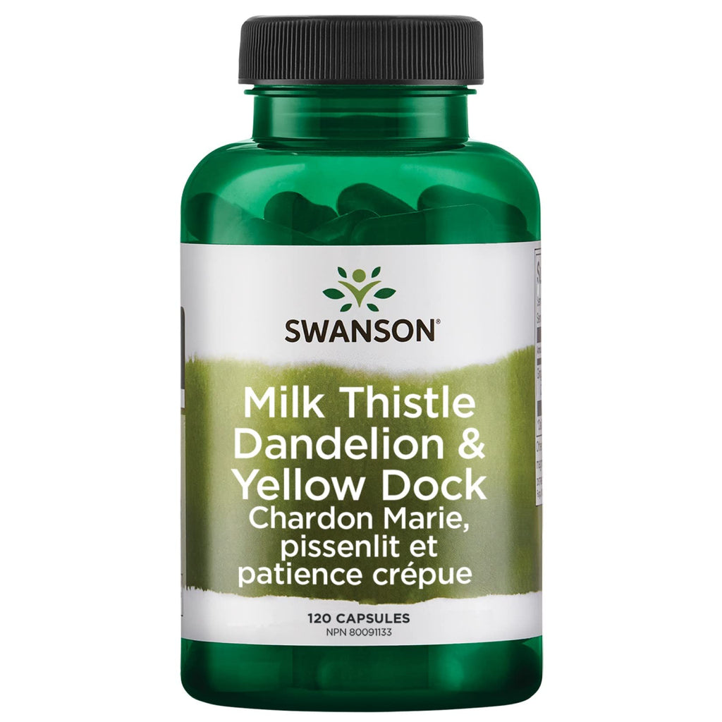 [Australia] - Swanson Milk Thistle, Dandelion & Yellow Dock - Herbal Liver Support Supplement - Natural Supplement Helping to Maintain Overall Health & Wellbeing - (120 Capsules) 1 Pack 