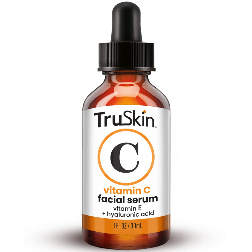 [Australia] - TruSkin Vitamin C Serum for Face, Anti Aging Serum with Hyaluronic Acid, Vitamin E, Organic Aloe Vera and Jojoba Oil, Hydrating & Brightening Serum for Dark Spots, Fine Lines and Wrinkles, 1 fl oz 1 Fl Oz (Pack of 1) 