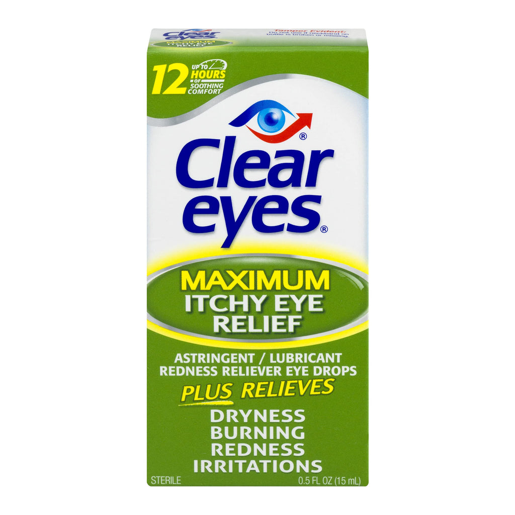 [Australia] - Clear Eyes for Maximum Itchy Eye Relief Plus Relieves Dryness/Burning/Redness/Irritations 0.5oz 