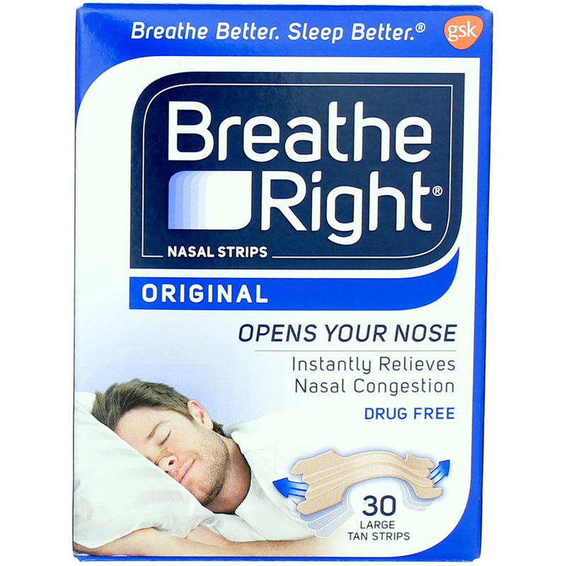 [Australia] - Breathe Right Nasal Strips, Original, 30 Large, Tan Strips 