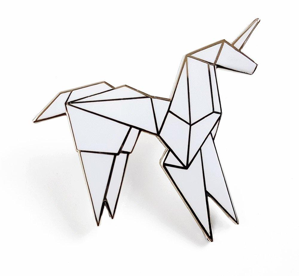 [Australia] - Pinsanity Origami Unicorn Enamel Lapel Pin 