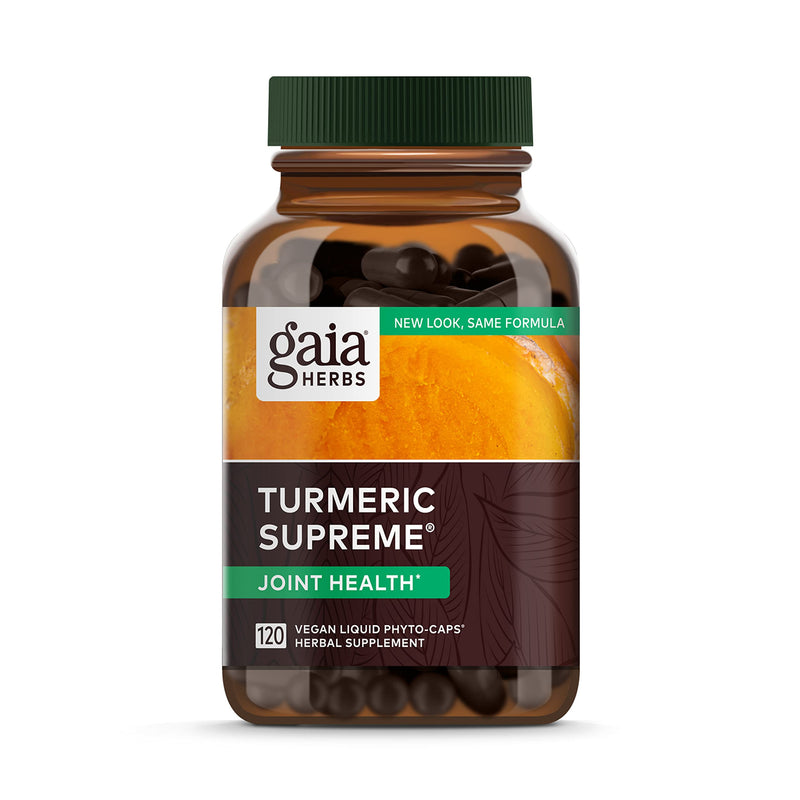 [Australia] - Gaia Herbs Turmeric Supreme Joint Health - Joint Support & Anti-Inflammatory Supplement - with Quercetin, Black Pepper, Boswellia, Ginger Root & More - 120 Liquid Phyto-Capsules (30-Day Supply) 
