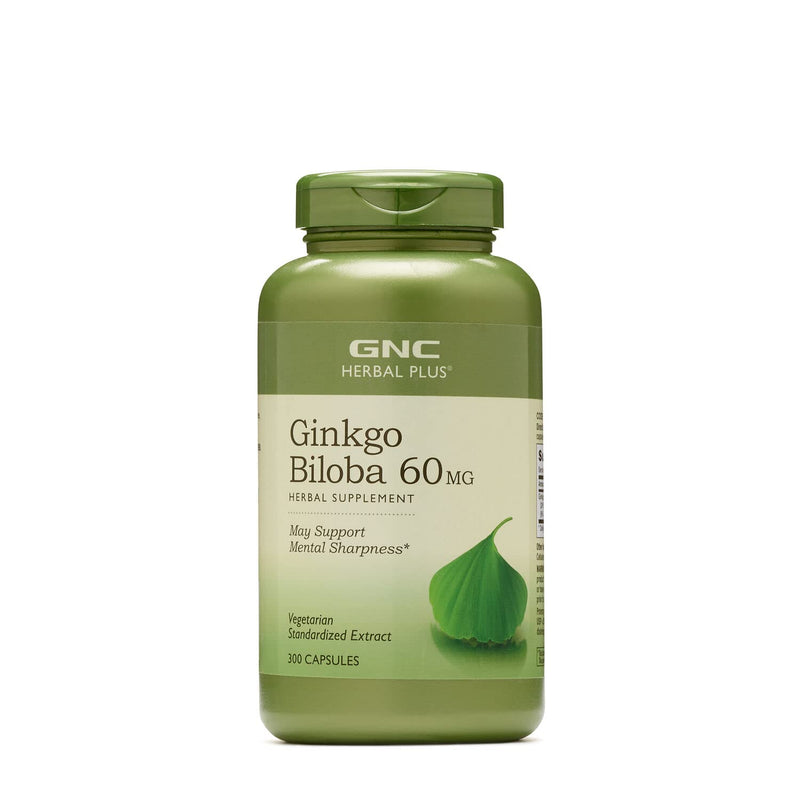 [Australia] - GNC Herbal Plus Ginkgo Biloba 60 MG | Supports Mental Sharpness | 300 Capsules 