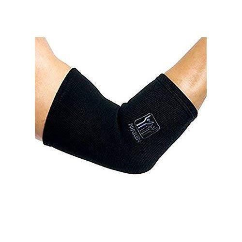 [Australia] - Nikken KenkoTherm Elbow Wrap (1833) - Tendonitis, Epicondylitis, Golf, Tennis, Gym Recovery Support Band for Men and Women - Sports Elbow Arm Brace - Contoured Fit and Support - Hand washable - Large 