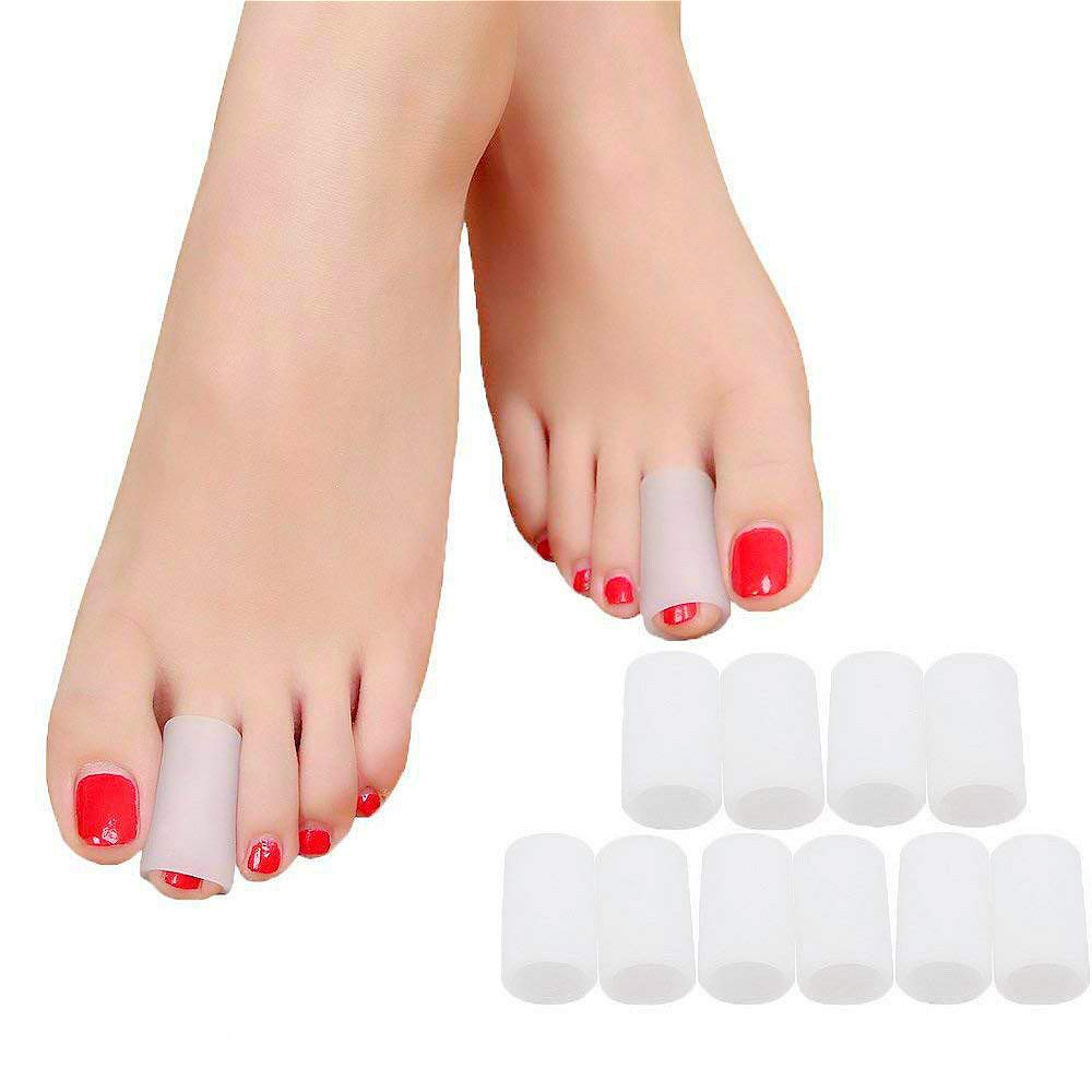 [Australia] - Povihome Toe Sleeves, Toe Protectors, 10 Pack Toe Tube Pads for Hammer Toe,Stubbed Toe,Corns, Calluses Protect 