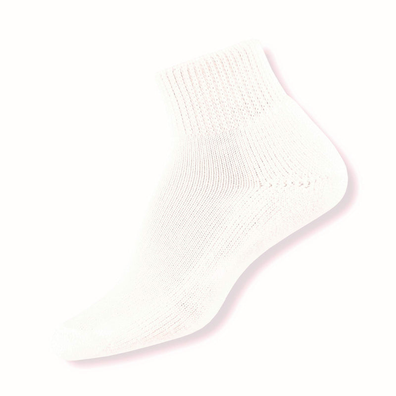 [Australia] - Thorlos Advanced Diabetic Low Cut Single Pair White MD (Women's Shoe 7-9) 