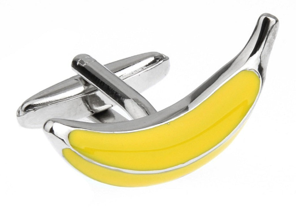 [Australia] - MRCUFF Banana Yellow Pair Cufflinks in a Presentation Gift Box & Polishing Cloth 